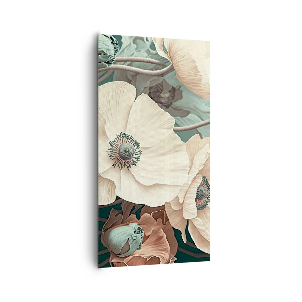 Lærredstryk - Billede på lærred - Valmuernes hvisken - 65x120 cm