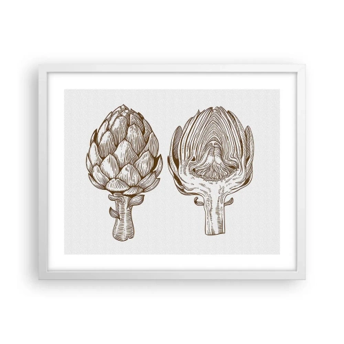 Plakat i hvid ramme - Lektion i anatomi - 50x40 cm