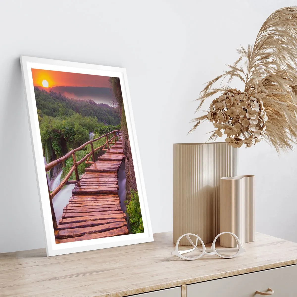 Plakat i hvid ramme - En utrolig skønhed - 30x40 cm