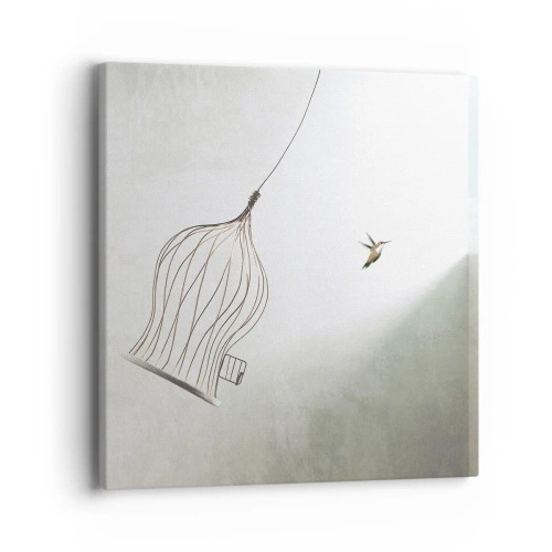 Lærredstryk - Billede på lærred - I sit elementet - 40x40 cm