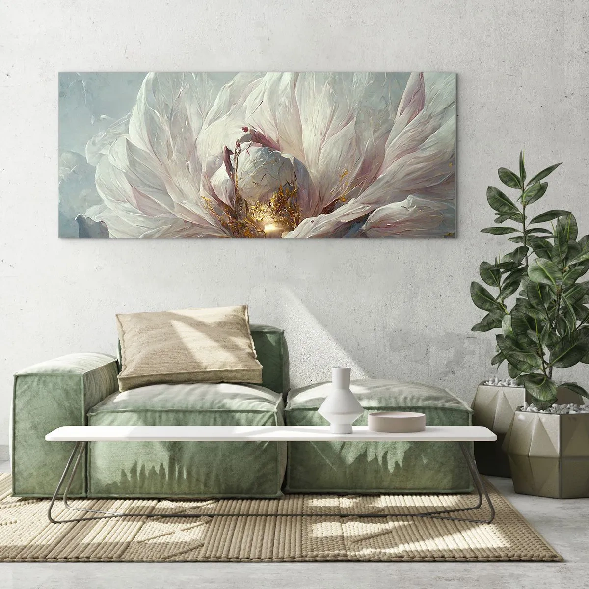 Billede på glas - Blomstrer en gang om hundrede år - 100x40 cm