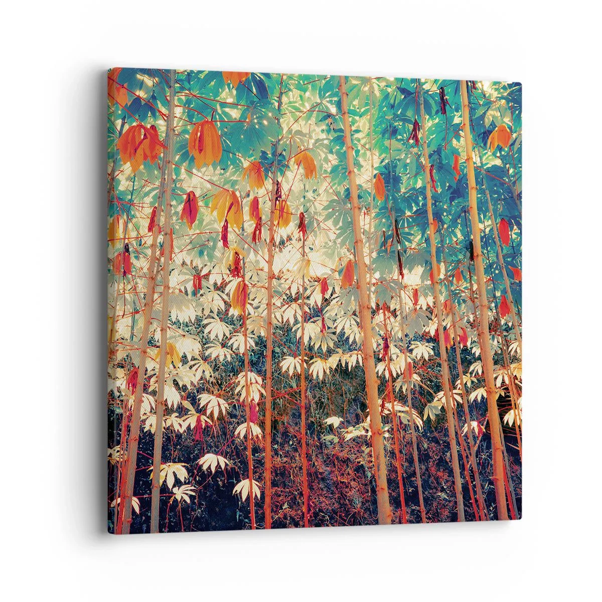 Lærredstryk - Billede på lærred - Bladenes hemmelige liv - 40x40 cm