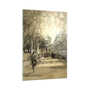 Billede på glas - Et øjeblik med fjer - 50x70 cm