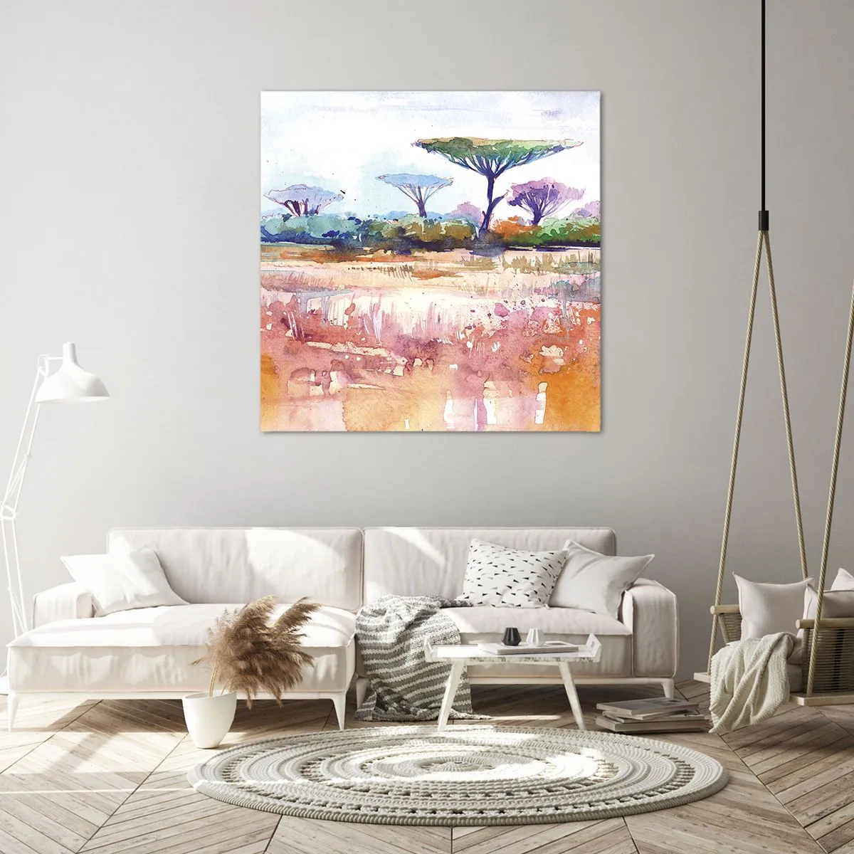 Lærredstryk - Billede på lærred - Savannens farver - 30x30 cm