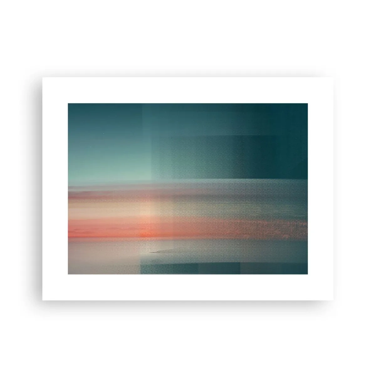 Plakat - Abstraktion: bølger af lys - 40x30 cm