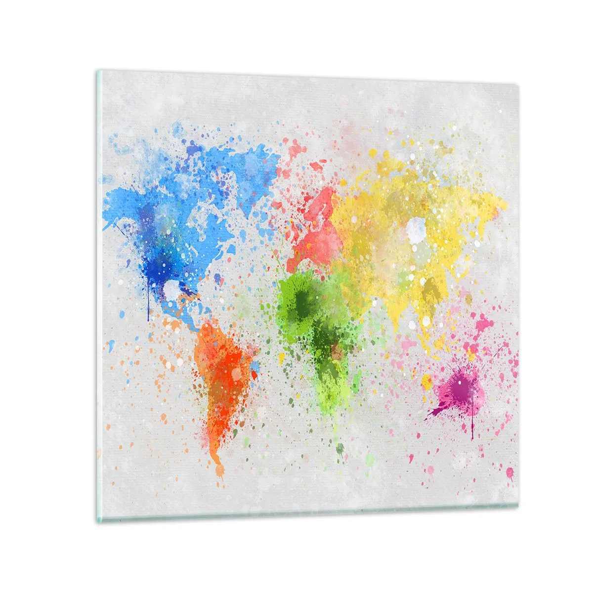 Billede på glas - Alle verdens farver - 40x40 cm