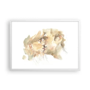 Plakat i hvid ramme - Den fundne halvdel? - 70x50 cm