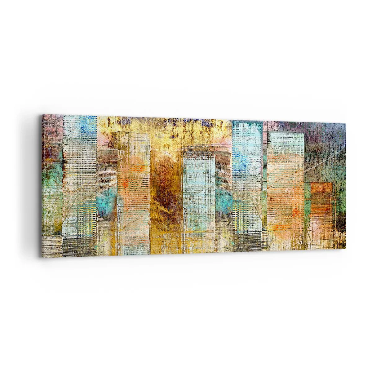 Lærredstryk - Billede på lærred - Solrig metropol - 100x40 cm