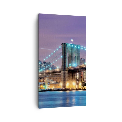 Lærredstryk - Billede på lærred - I mange år har Brooklyn Bridge - 45x80 cm