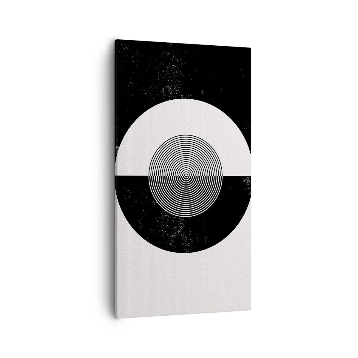 Lærredstryk - Billede på lærred - Harmoni i sort og hvidt - 55x100 cm