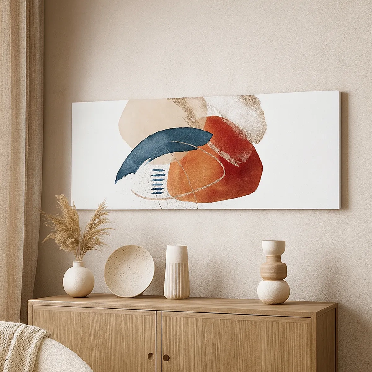 Lærredstryk - Billede på lærred - Oval sammensætning - 30x30 cm