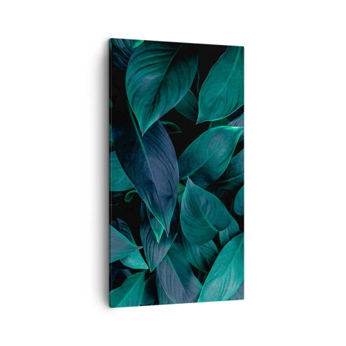 Lærredstryk - Billede på lærred - Grønt i sig selv - 45x80 cm