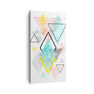 Lærredstryk - Billede på lærred - Geometrisk leg - 55x100 cm