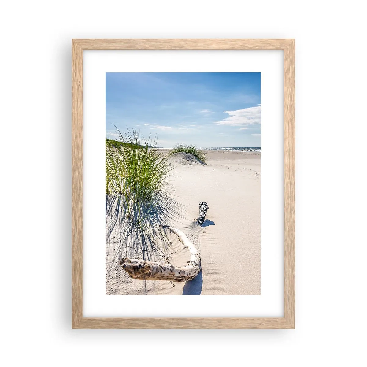 Plakat i ramme af lyst egetræ - Den smukkeste? Baltisk - 30x40 cm