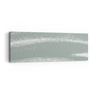 Lærredstryk - Billede på lærred - Abstraktion i vinterstemning - 90x30 cm