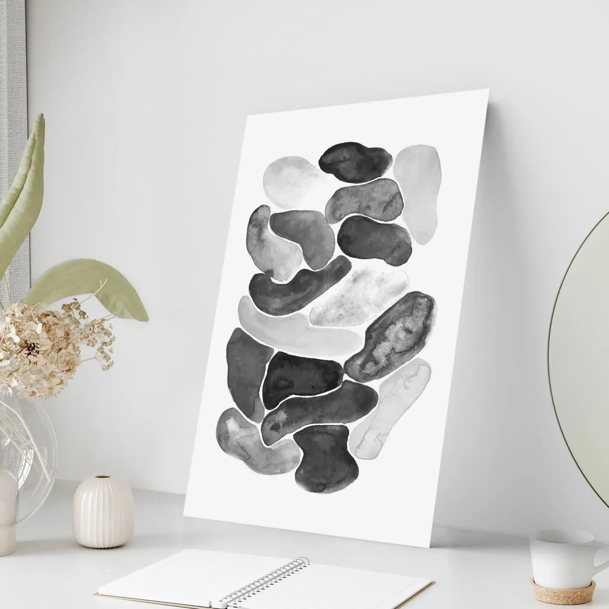 Plakat - Stenet abstraktion - 50x70 cm