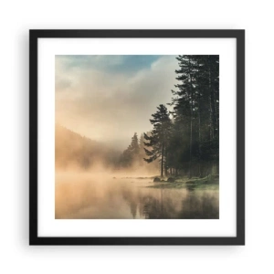 Plakat i sort ramme - En dags fødsel - 40x40 cm