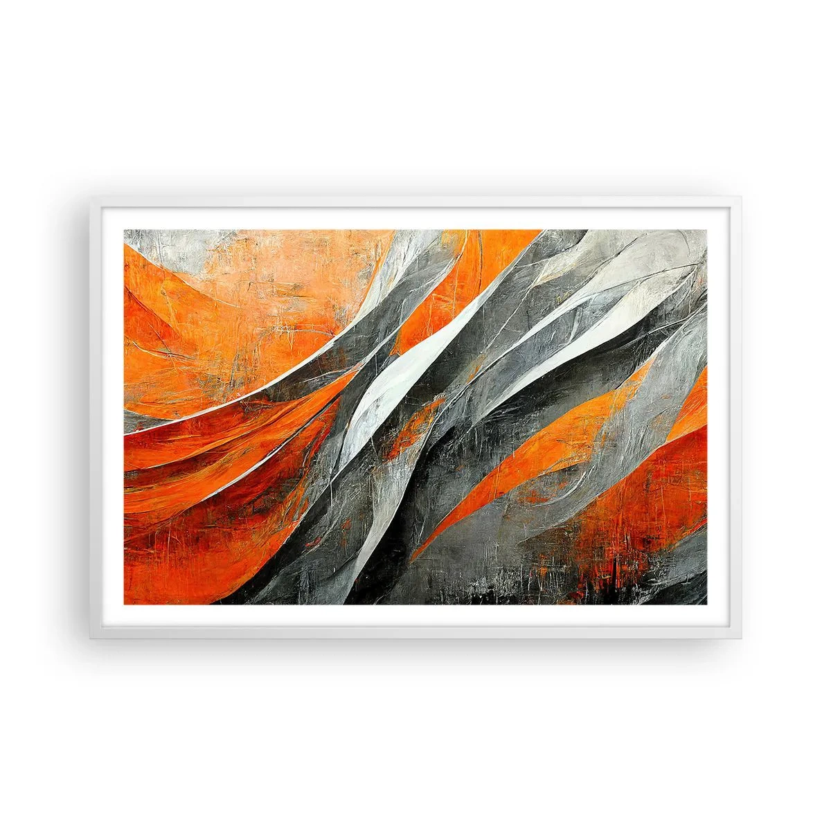 Plakat i hvid ramme - Varme og kulde - 91x61 cm