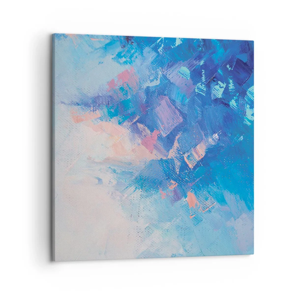 Lærredstryk - Billede på lærred - Vinter abstraktion - 50x50 cm