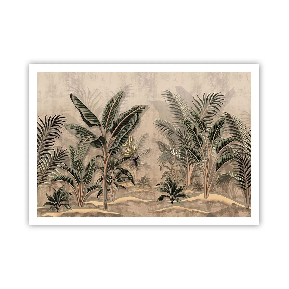 Plakat - Gravering i kolonistil - 100x70 cm