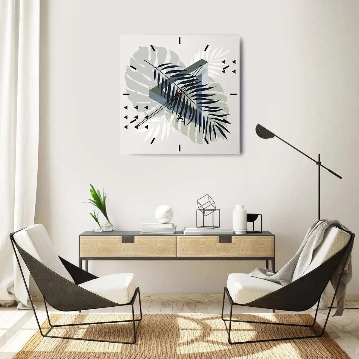 Vægur, Uret - Natur og geometri - to ordener? - 30x30 cm