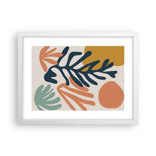 Plakat i hvid ramme - Koralhav - 40x30 cm