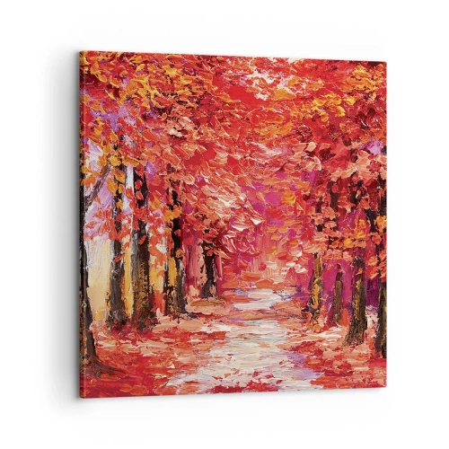 Lærredstryk - Billede på lærred - Efterårets indtryk - 60x60 cm