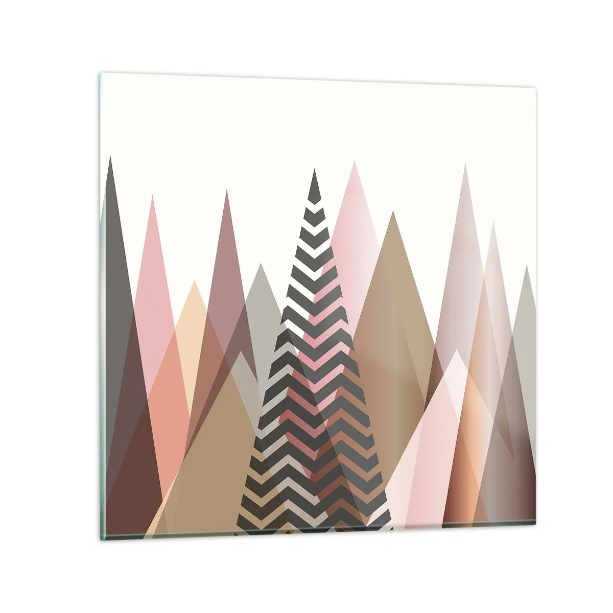 Billede på glas - Pyramide udsigt - 30x30 cm