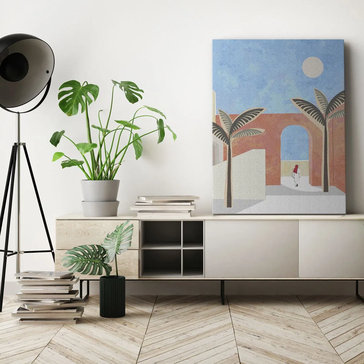 Lærredstryk - Billede på lærred - En arabisk dag - 80x120 cm