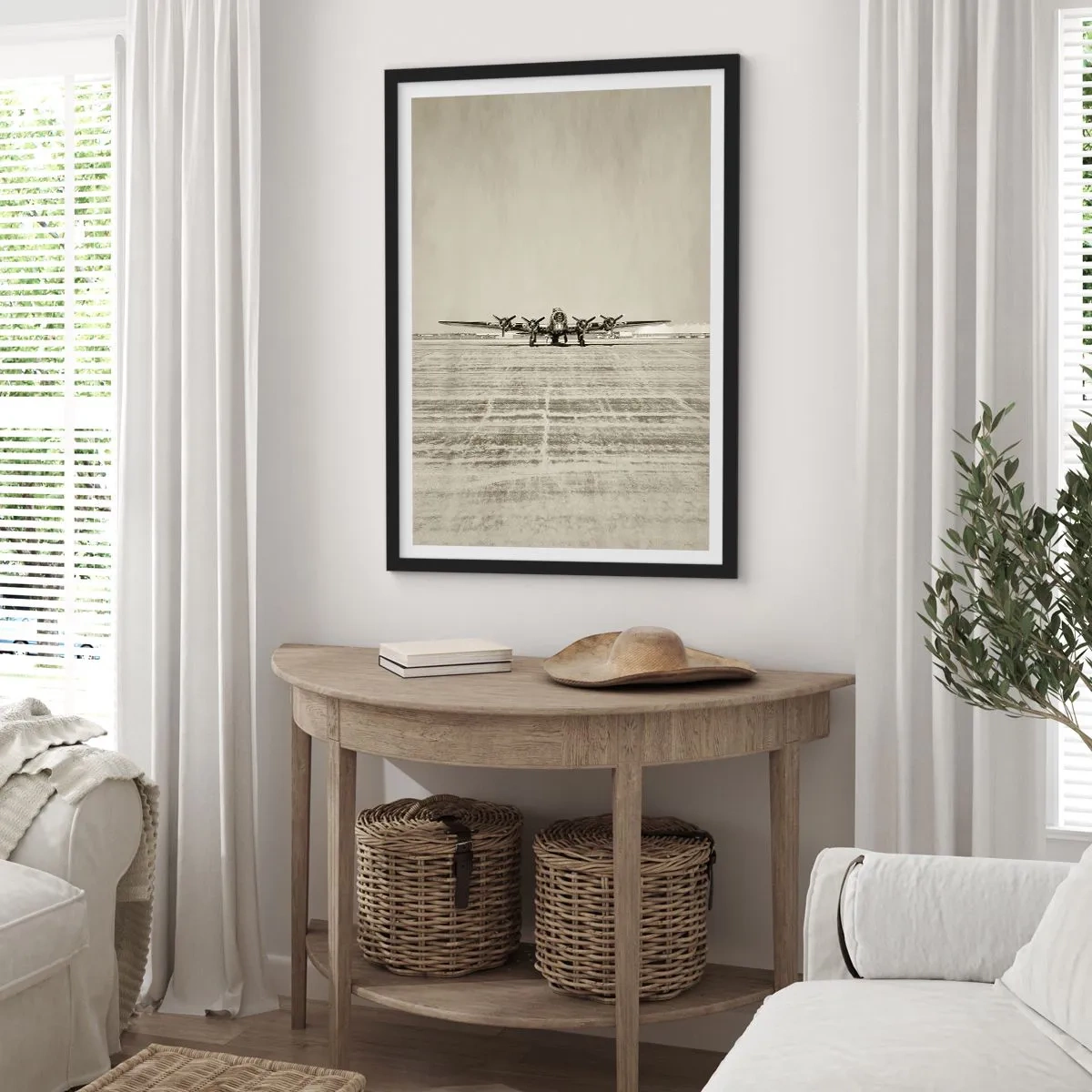 Plakat i sort ramme - Som altid klar - 40x50 cm