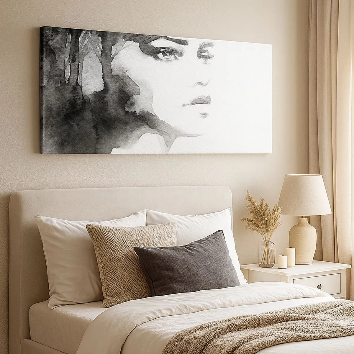 Lærredstryk - Billede på lærred - Lavet af mystik og tåge - 100x40 cm