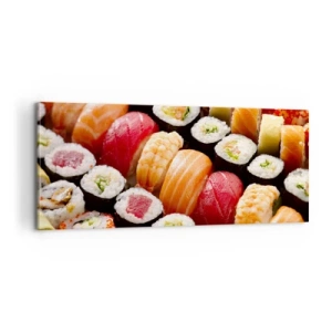 Lærredstryk - Billede på lærred - Asiens farver og smag - 100x40 cm