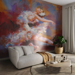 Fototapet Premium Sand - Svanens ynde - Ballet, Ballerina, Danser - 500x350 cm