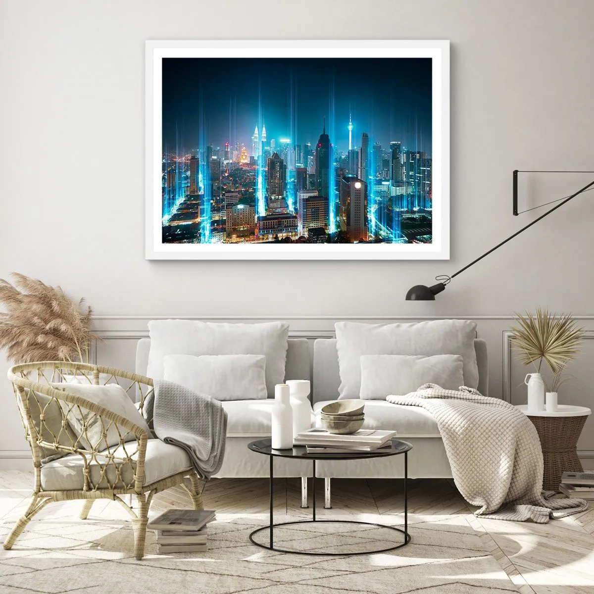 Plakat i hvid ramme - Berlin til himlen - 40x30 cm