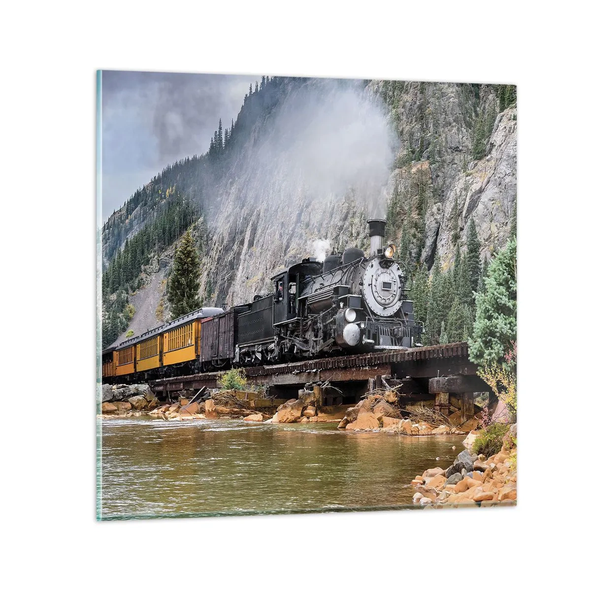 Billede på glas - Og hvorhen? Hvorhen? - 40x40 cm