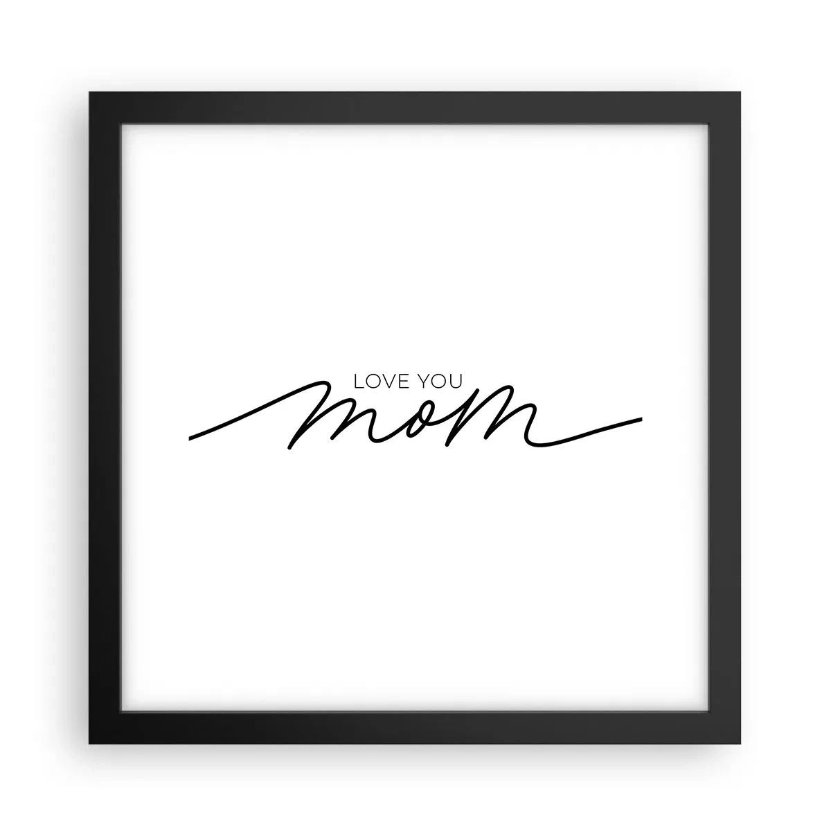 Plakat i sort ramme - Stor følelse - 30x30 cm