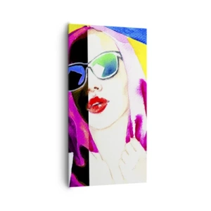 Lærredstryk - Billede på lærred - Jeg er ikke hvid, og jeg er ikke sort - 65x120 cm