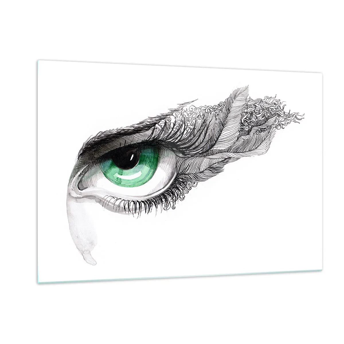 Billede på glas - Smuk og klar til at angribe - 120x80 cm