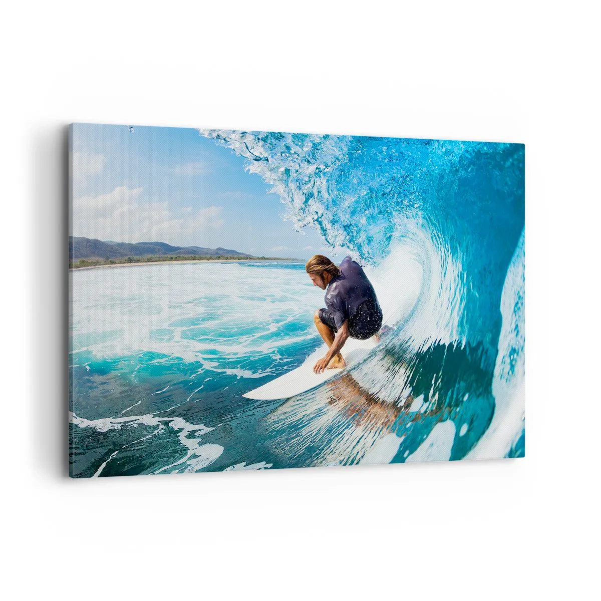 Lærredstryk - Billede på lærred - Danser med bølgerne - 100x70 cm