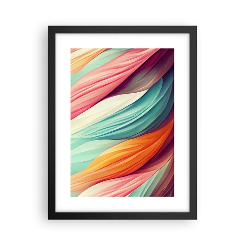 Plakat i sort ramme - Regnbuevævning - 30x40 cm
