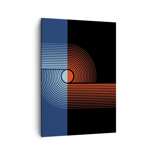 Lærredstryk - Billede på lærred - I en geometrisk omfavnelse - 50x70 cm