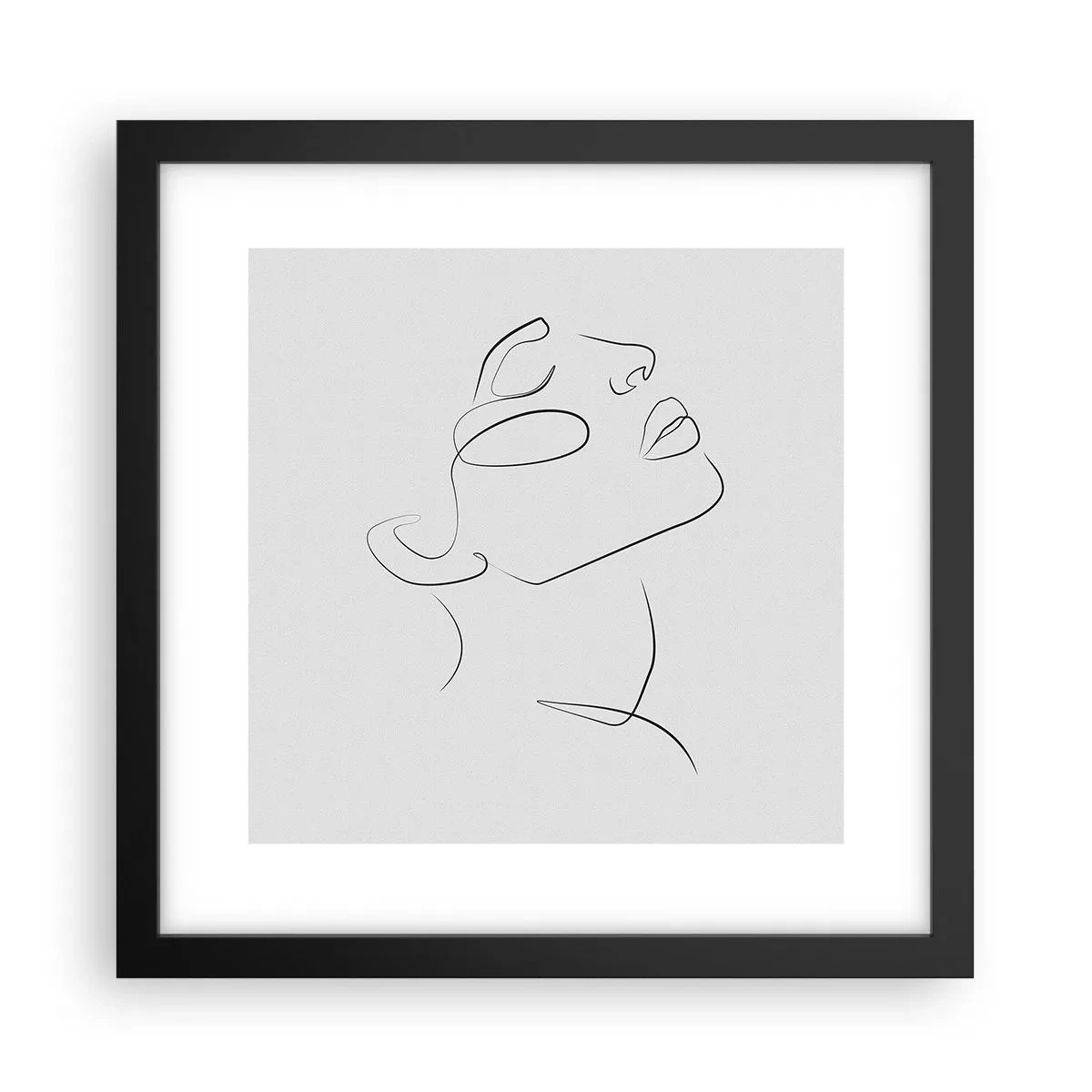 Plakat i sort ramme - En drømmes slyngninger - 30x30 cm