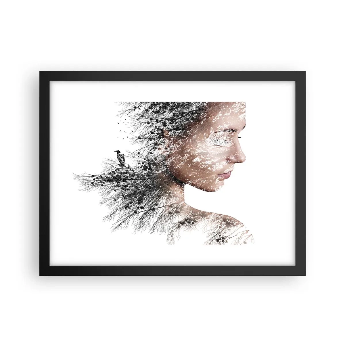 Plakat i sort ramme - Skovens ånd - 40x30 cm