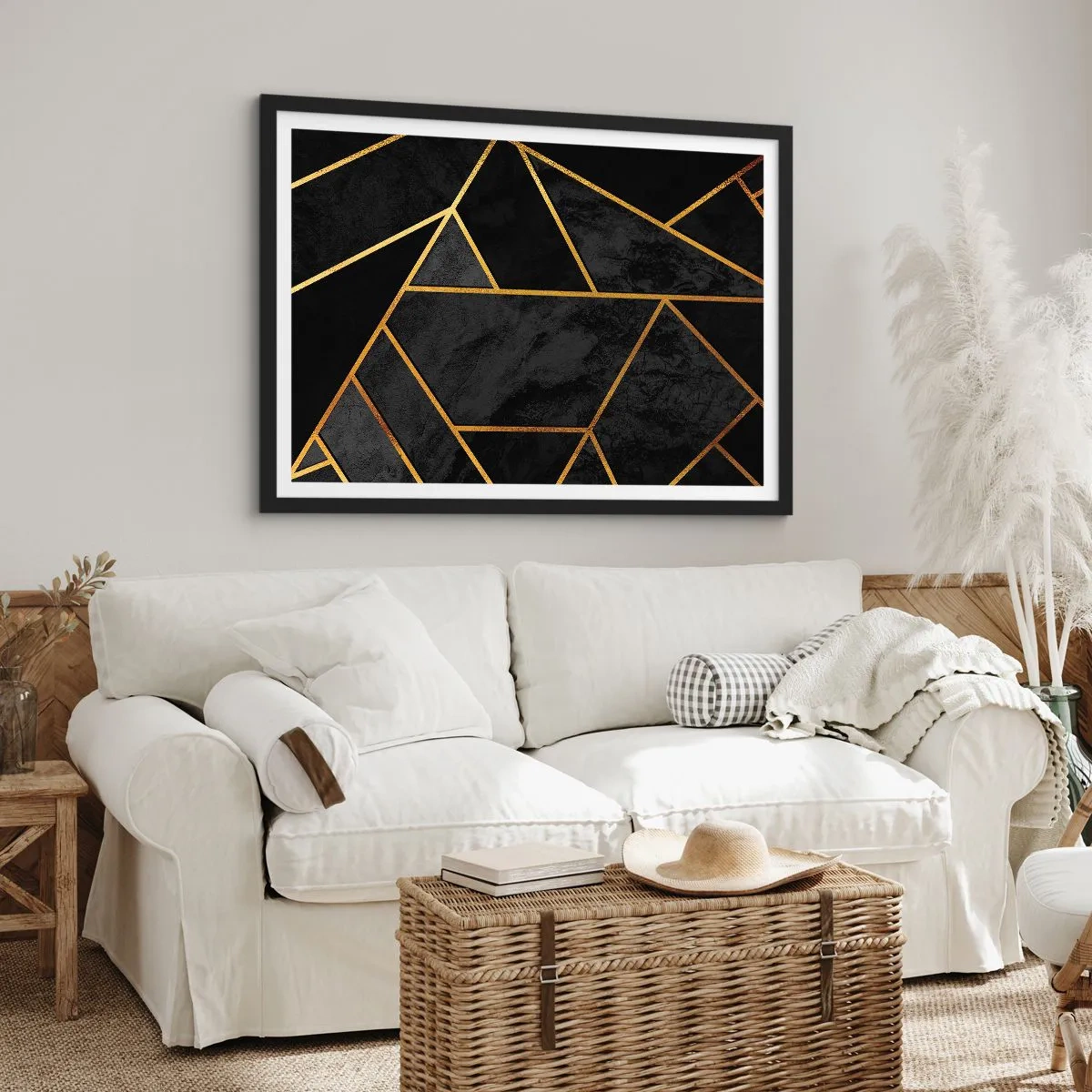 Plakat i sort ramme - Mørke og lys - 50x40 cm