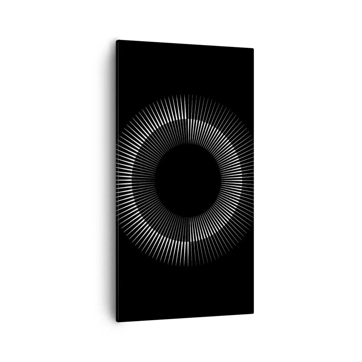 Lærredstryk - Billede på lærred - Sort sol - 55x100 cm