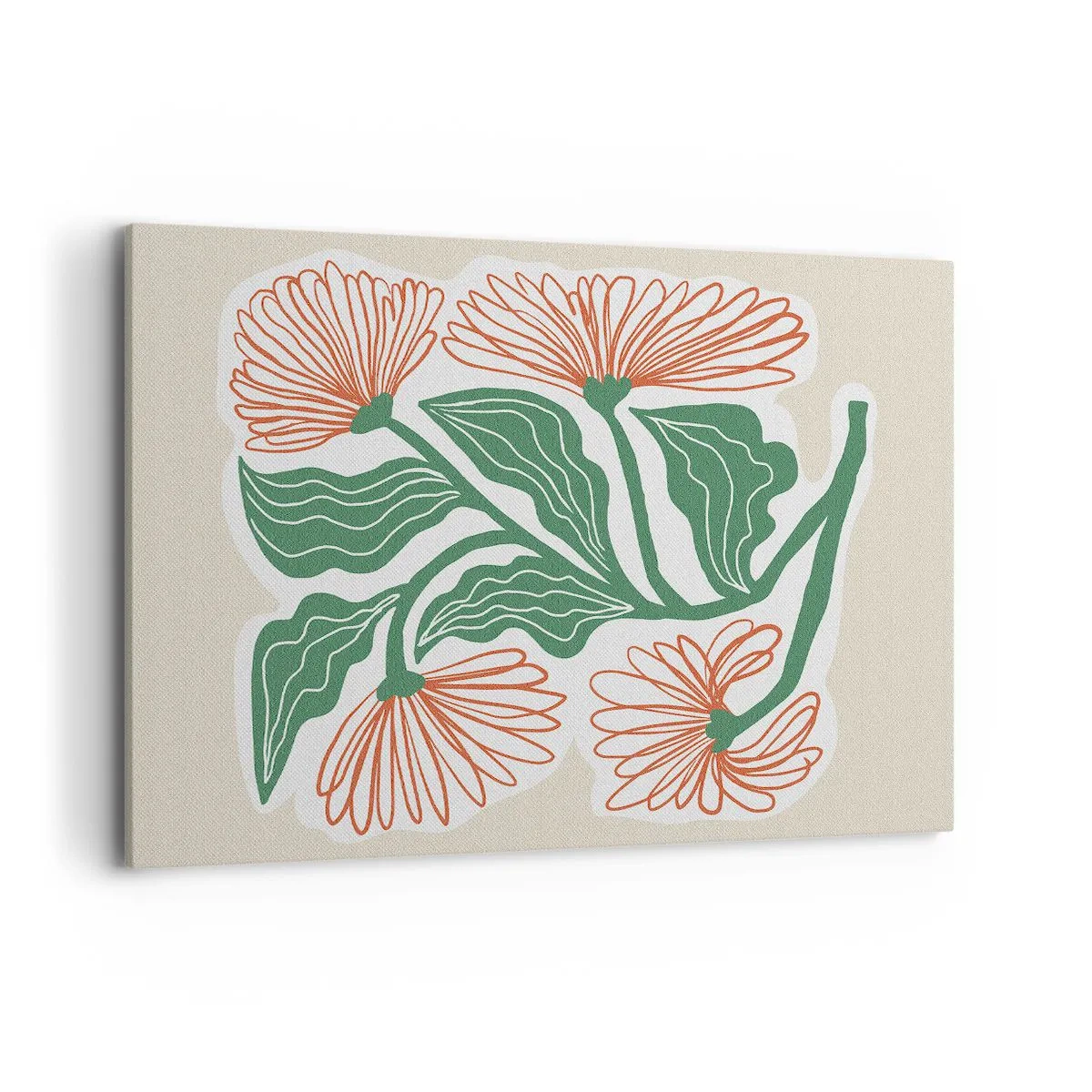 Lærredstryk - Billede på lærred - Folkeligt og moderne - 120x80 cm