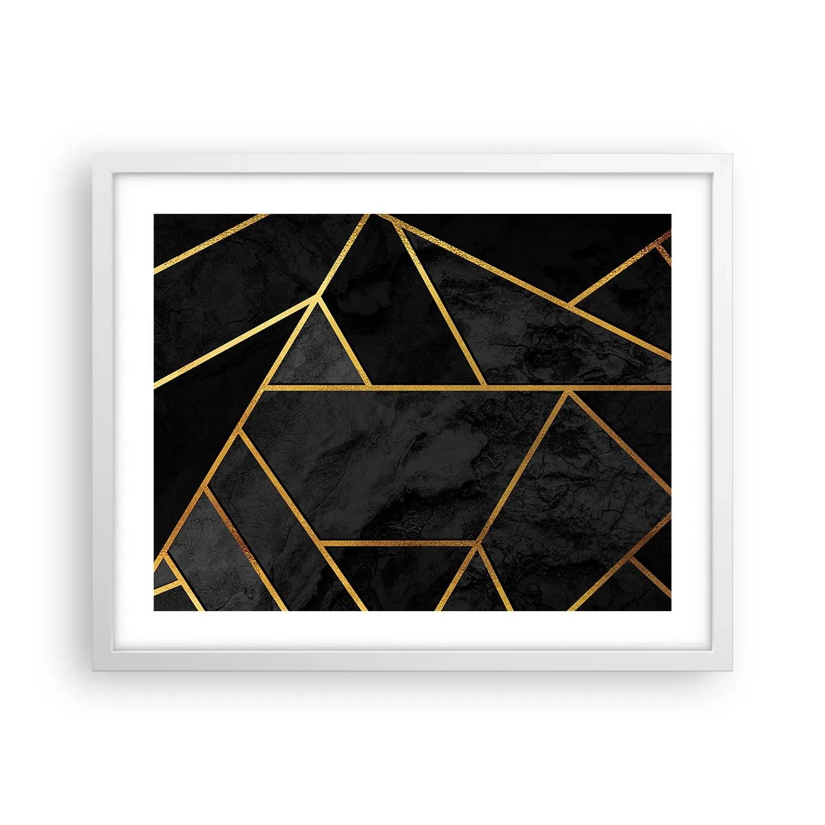 Plakat i hvid ramme - Mørke og lys - 50x40 cm