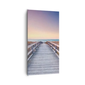 Lærredstryk - Billede på lærred - Baltisk aften aura - 65x120 cm