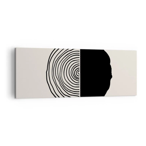 Lærredstryk - Billede på lærred - Halvt og halvt - 140x50 cm