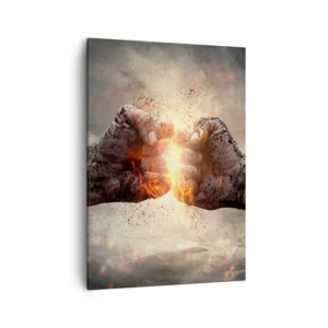 Lærredstryk - Billede på lærred - Stå op til kamp - 50x70 cm